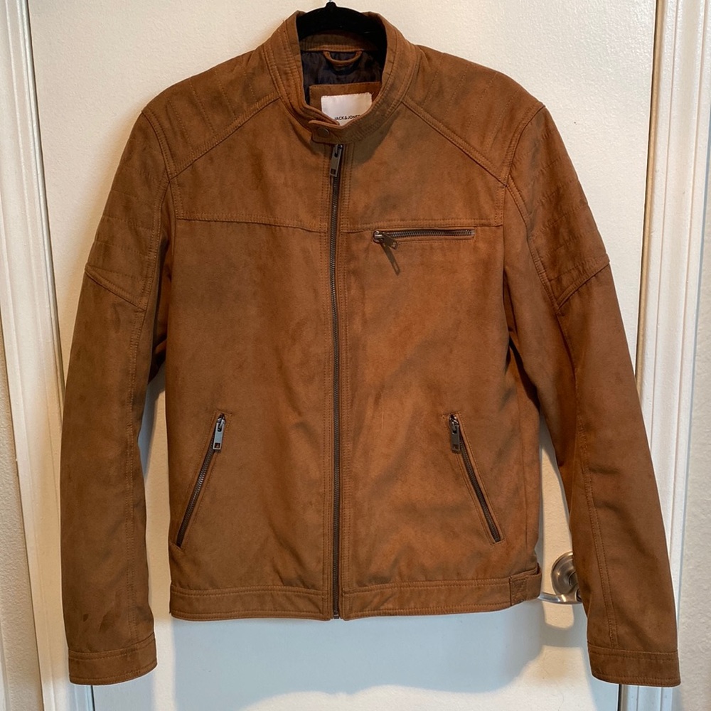 Brown Pleather Bomber